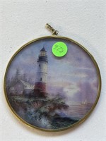 Hanging Stained Glass Lighthouse Art