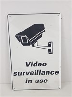"Video Surveillance In Use" Sign (17 1/2" x 12")