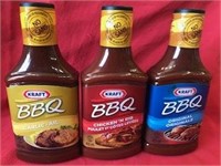 BBQ Sauce 'Kraft', 455ml x3, BB 02/22