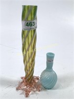 Art glass vase & miniature vase