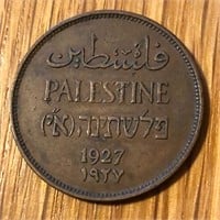 1927 Palestine 2 Mils Coin