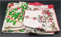 (KC) Christmas Linens. Tablecloths, Runners. 66 x