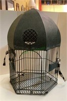 Dome top metal bird cage 19 inches tall and 12