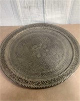 Large Carved Metal Wall Plate
