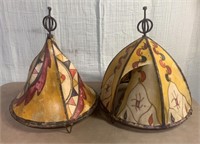 Handmade Ornate Light Shades Pair of Two