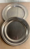 Pair of Metal Round Charger Plates