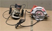 Craftsman Electric Router & Skil Saw 2.4 Hp 13 Amp