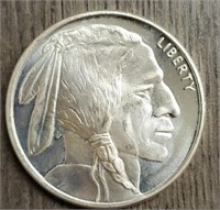 One Ounce Silver Round: Buffalo/Indian #1