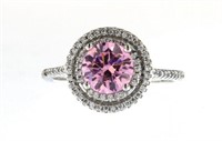 Brilliant 4.10 ct Pink Sapphire Designer Ring