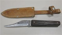 Vtg KABAR 1204 Rifle Knife w/ Leather Sheath