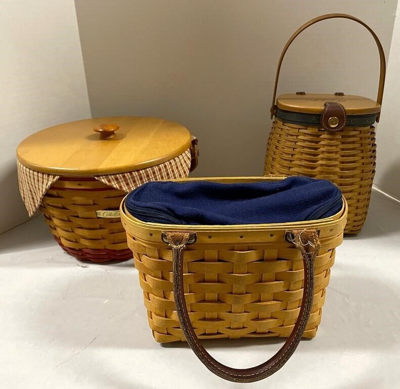 Three Longaberger Baskets