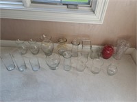 17 pc clear Glass vase lot many sizes. Nook