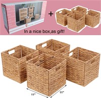 Storage Baskets Wicker Cube Baskets Foldable