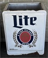 (ZA) Vintage Miller Lite Metal Ice Cooler