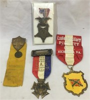 (4) Early Badges – G.A.R. 1861-1866 Veteran, 56th