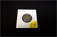 1869 U.S. Shield nickel