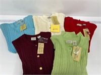 NWT Ladies Cardigan Sweaters Classic Elements