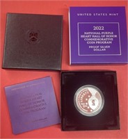 2022-W Proof Purple Heart Silver Dollar w/