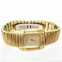 Henry Dunay 18K gold Sabi watch with pave diamond