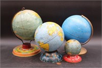 4 Replogle Celestial, Ohio Art Globes & Bank