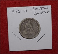 1876-S Seated Quarter