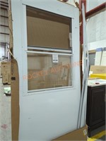 Screen door, slightly damaged, white