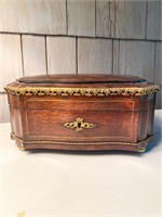 Antique Mahogany Jewelry Box