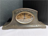 Old Chinoiserie Clock Lux Waterbury, Runs! Cobweb