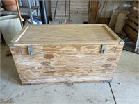 Homemade wooden storage box-felt lined-40x20x21”