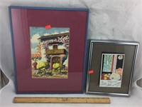 Framed Mexican Watercolor & Matisse Print