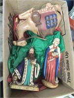 Heavy plaster or  Ceramic nativity set