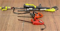 (4pc) Ryobi Black & Decker Homelite Yard Tools