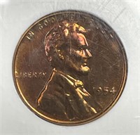 1954 Lincoln Wheat Cent Proof NGC PF65 RB