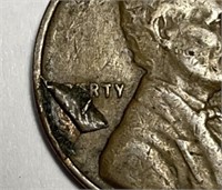 1935 Lincoln Wheat Cent LAMINATION Error