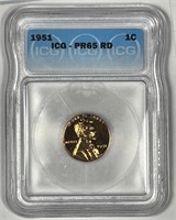 1951 Lincoln Wheat Cent Proof ICG PR65 RD