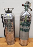2 Vintage Fire Extinguishers incl Pyrene