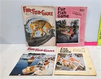 Fur Fish Game Magazines 1953,  '58 & 1960