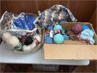 Large Assortment Knitting Yarn