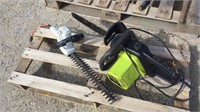 Electric Hedge Trimmer, Poulan Chain Saw
