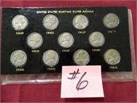 (11) U.S. Wartime Silver Nickels