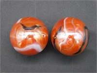 VINTAGE GLASS PLAYING MARBLE COLLECTIBLE
