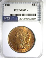 1887 Morgan PCI MS65+ Fabulous Color