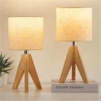 Table Lamp, Wooden Tripod Lamps for Bedrooms with