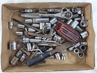 Misc lot sockets and Allen wrenches and more