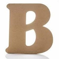 12" Large Wooden Letters - "B",  Premium MDF Wood