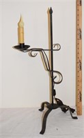 ANTIQUE WROUGHT IRON LAMP - 23½" TALL