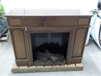 Console fireplace.