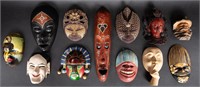 Ethnical Tribal Mask Collection Group Lot