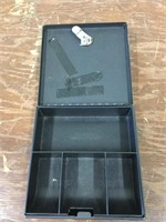 Small metal change box with key