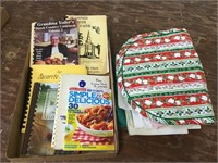 Cookbooks and kitchen items